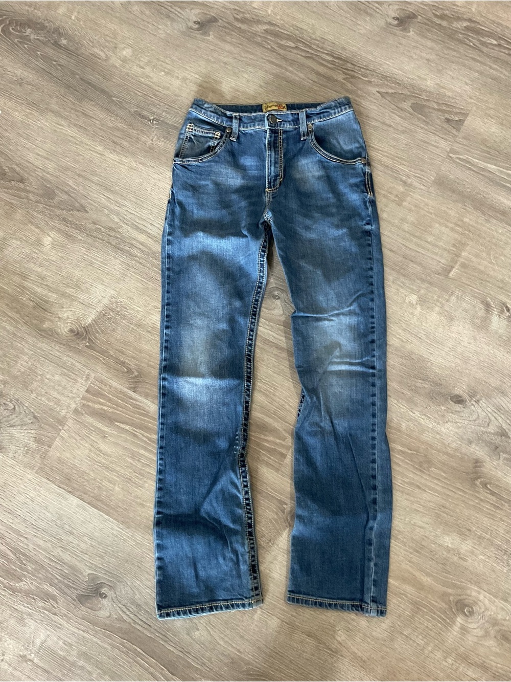 Wrangler Men's Blue Bootcut Denim Jeans